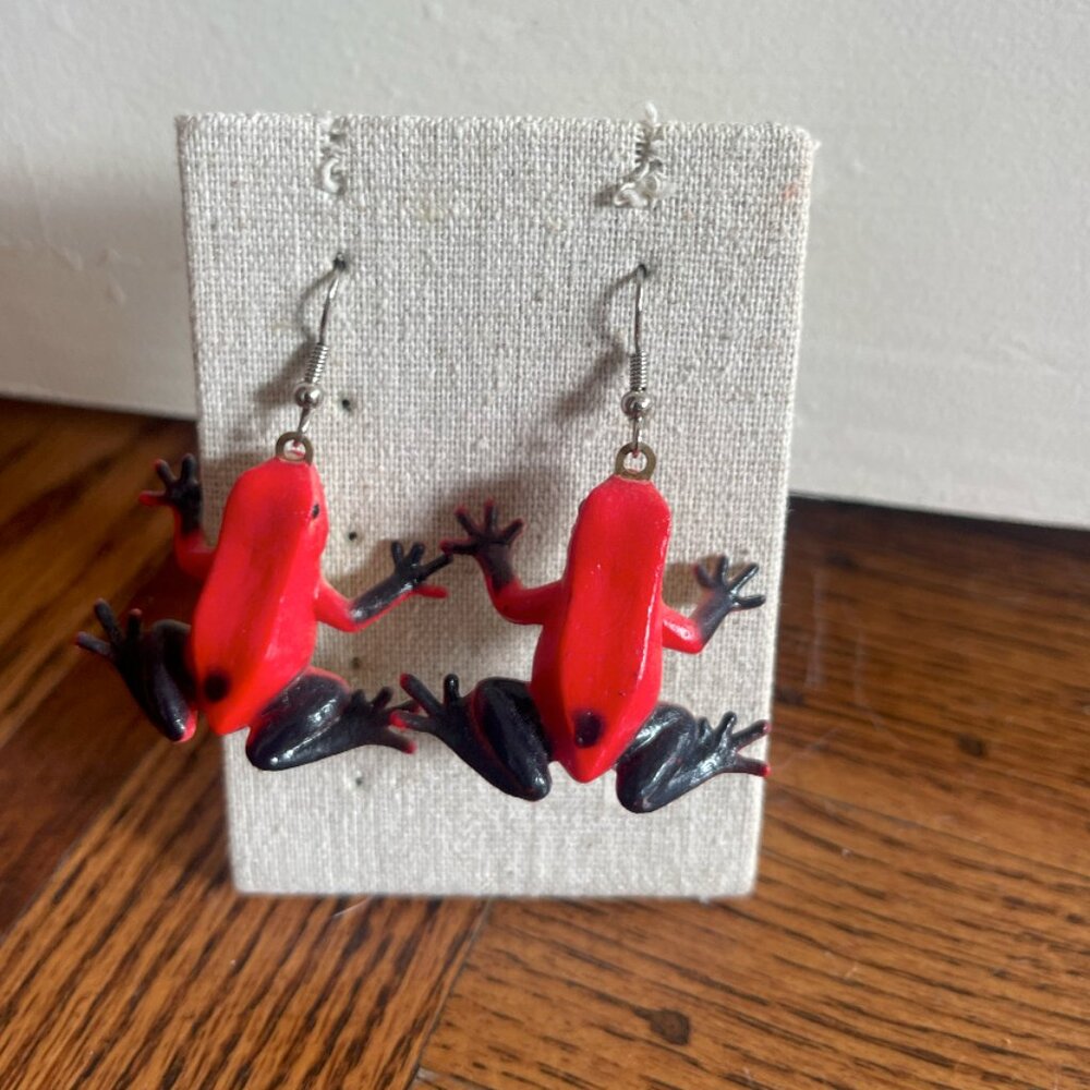 Red Poison Frog Earrings